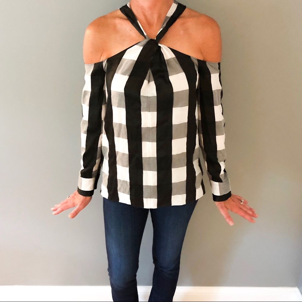 NWOT Rag & Bone gingham cold shoulder